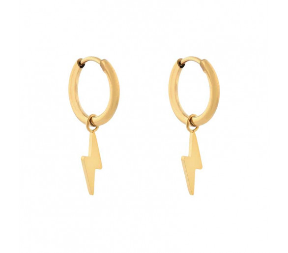 Petites boucles d'oreilles avec pendentif éclair