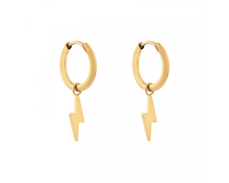 Oorbellen klein met hanger bliksemschicht