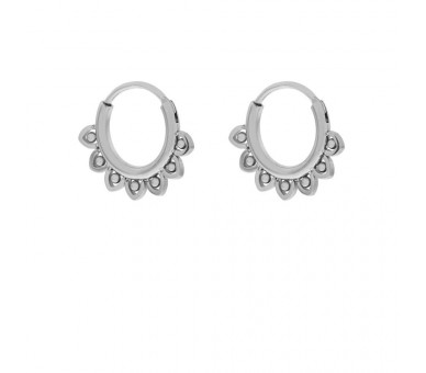 EARRINGS SMALL WITH PENDANT LOVELY - SILVER