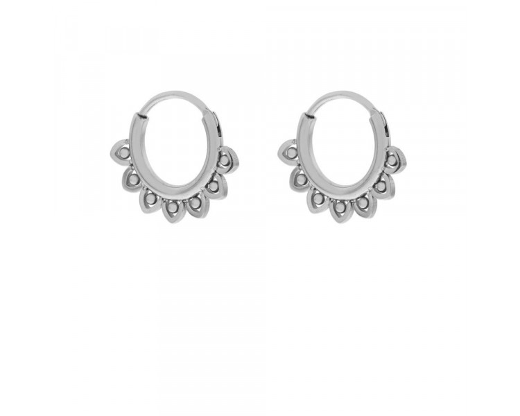 EARRINGS SMALL WITH PENDANT LOVELY - SILVER