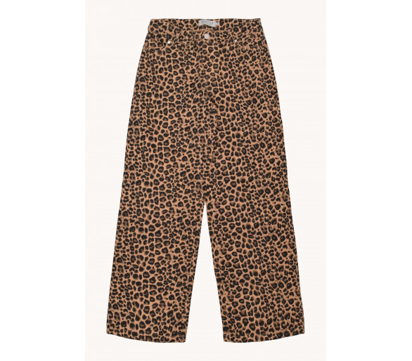 HOUND : Pantalon imprimé léopard avec jambes extensibles et larges