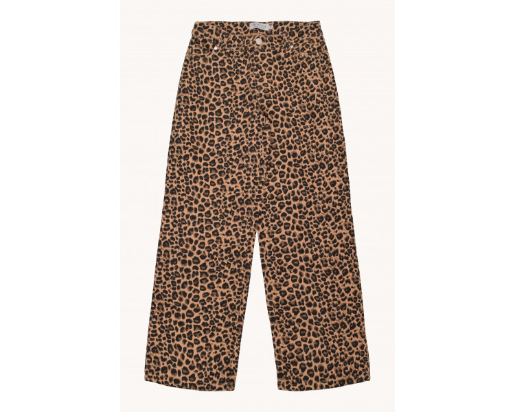 HOUND : Denim broek met stretch, wijde pijpen