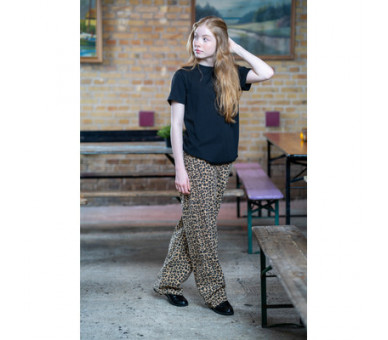 HOUND : Denim broek met stretch, wijde pijpen