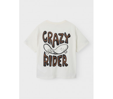 NAME IT : T-Shirt met skate print voor en acheraan