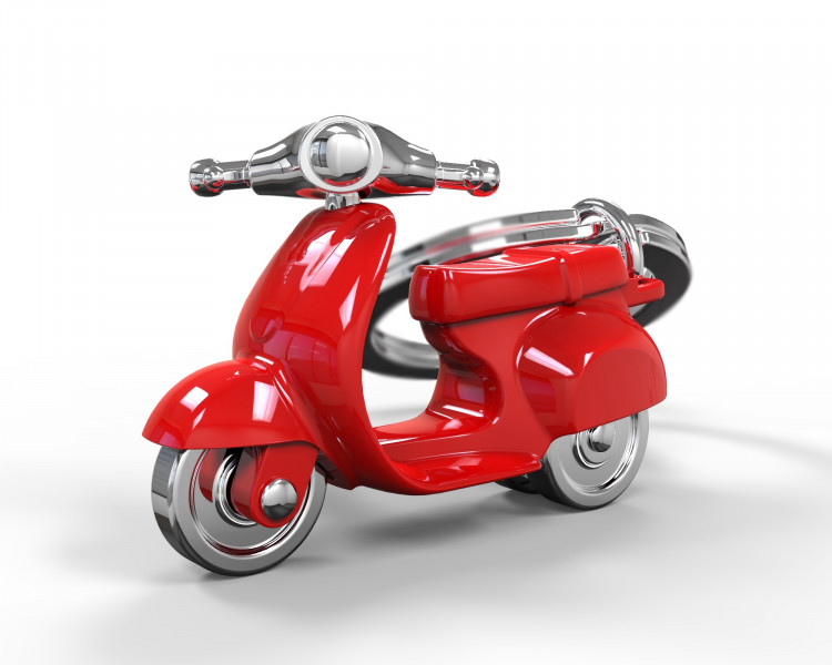 BRIGHT RED SCOOTER KEYRING