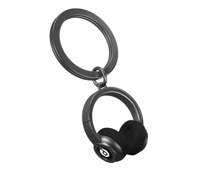 BLACK HEADPHONE KEYRING