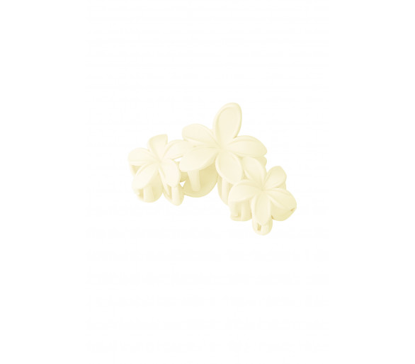 haarclip met grote bloemen - off-white