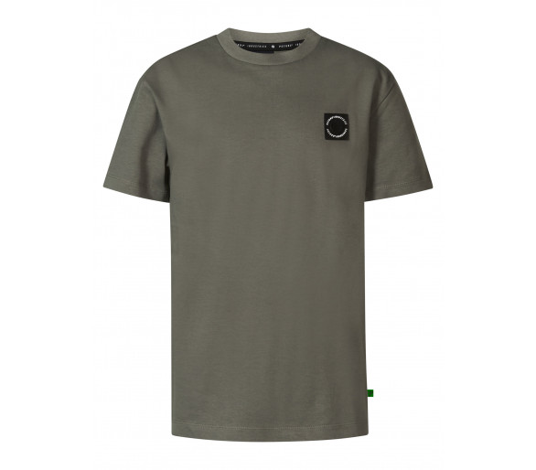 PETROL : T-shirt km met klein logo vooraan