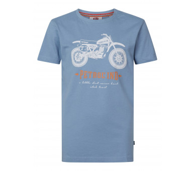 PETROL : Boys T-Shirt SS Classic Print Dusty Blue