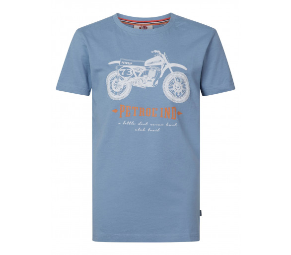 PETROL : Boys T-Shirt SS Classic Print Dusty Blue