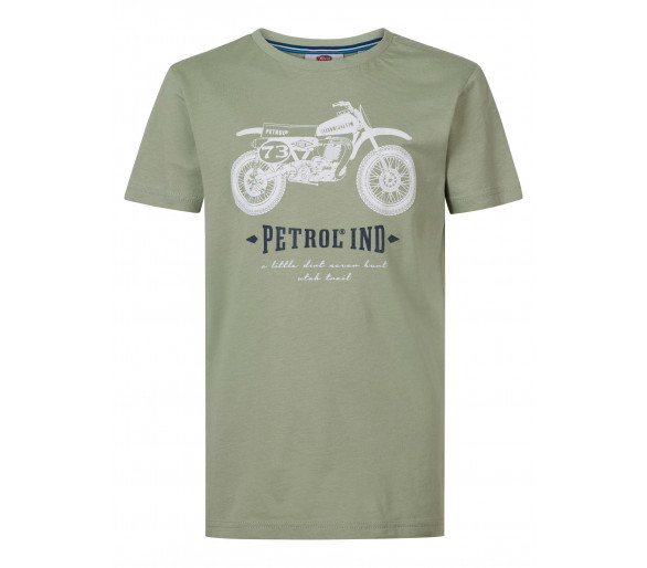 PETROL : Boys T-Shirt SS Classic Print Light Pesto