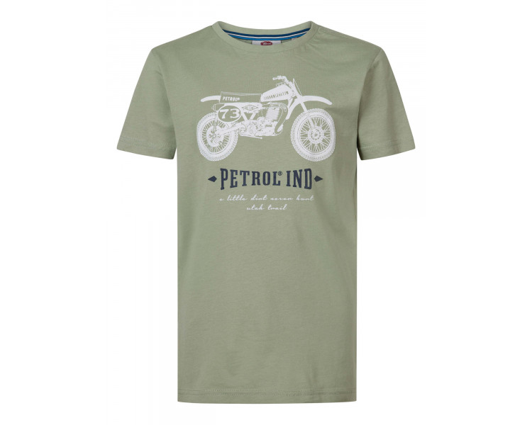 PETROL : Boys T-Shirt SS Classic Print Light Pesto