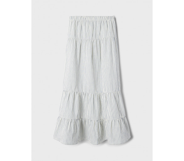 NAME IT : Trendy lange rok met fijne strepen