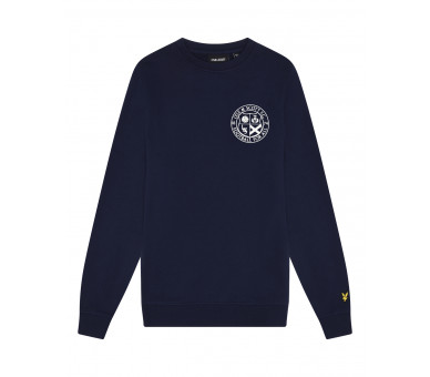 LYLE & SCOTT : FOOTBALL LOGO CREW NECK SWEATSHIRT