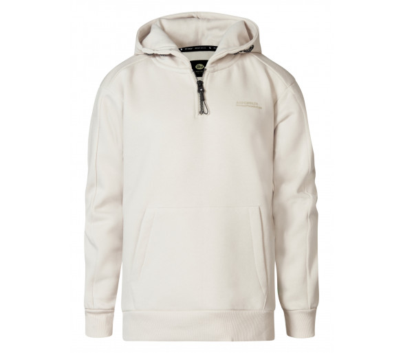 PETROL : Trendy hoodie met kleine rits bovenaan