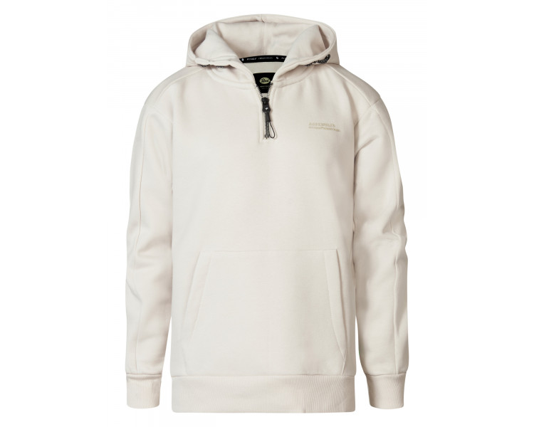 PETROL : Trendy hoodie met kleine rits bovenaan