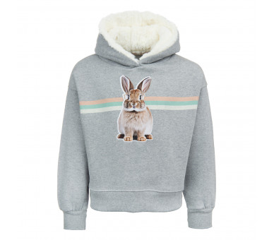 STONES AND BONES : Hoodie met konijn en teddy in kap