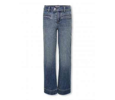 KIDS ONLY : Wide-leg stretch jeans