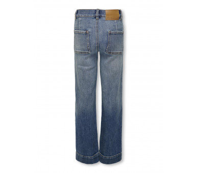 KIDS ONLY : Wide-leg stretch jeans