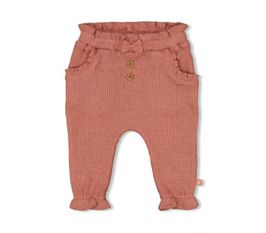 FEETJE : Ribbed trousers - Grow Your Own Way Berry