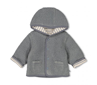 FEETJE : Bouclé reversible jacket with hood - Fore