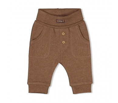 FEETJE : Ribbed trousers - Acorn BrownMelange