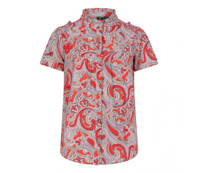 INDIAN BLUE : Shirt Paisley Soft red