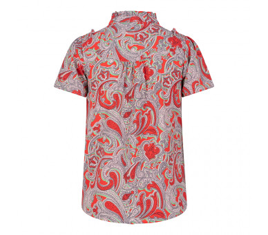 INDIAN BLUE : Shirt Paisley Soft red