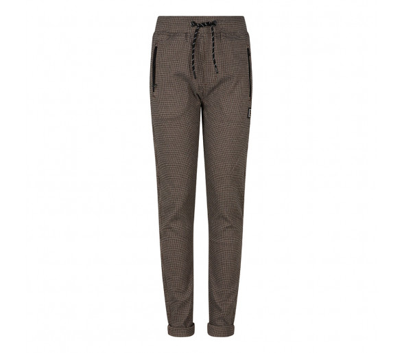 INDIAN BLUE : JOG PANT CHECK Walnut Brown