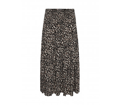 GRUNT : Lange rok in leopard print