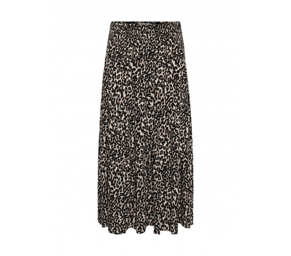 GRUNT : Lange rok in leopard print