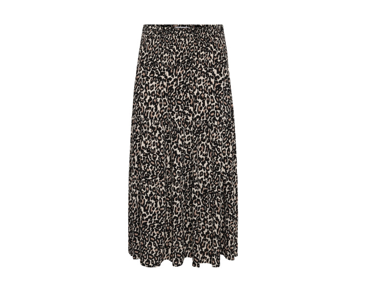 GRUNT : Lange rok in leopard print