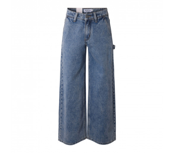 HOUND : Denim broek met stretch, zeer wijde pijpen