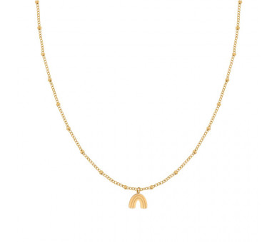 NECKLACE TEXTURED CLOVER - ADULT - GOLD