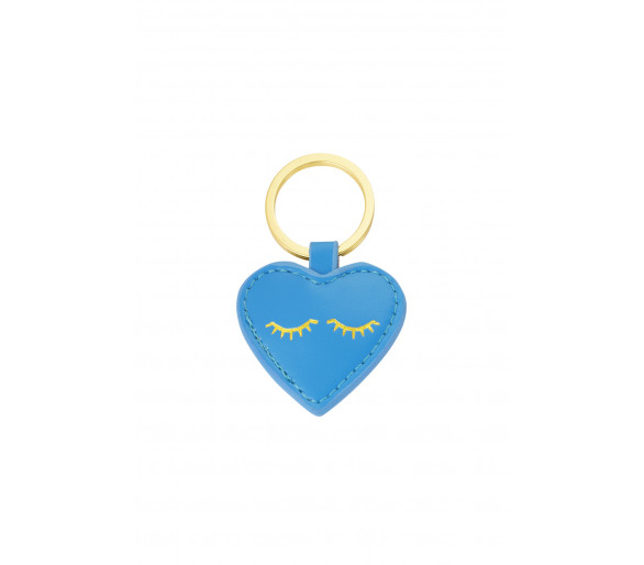 Sleutelhanger heartful smile blue