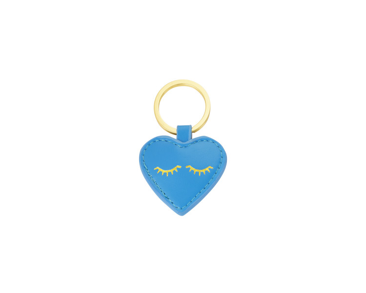 Sleutelhanger heartful smile blue