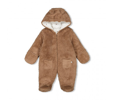 FEETJE : Teddy suit with hood - Hedge Hugs Brown