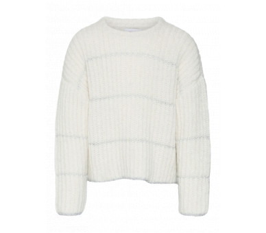 VERO MODA GIRL : Super zachte pull met zilvere streep