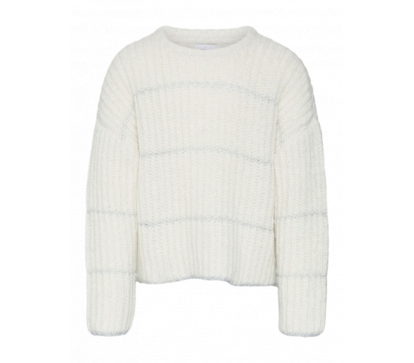 VERO MODA GIRL : Super zachte pull met zilvere streep