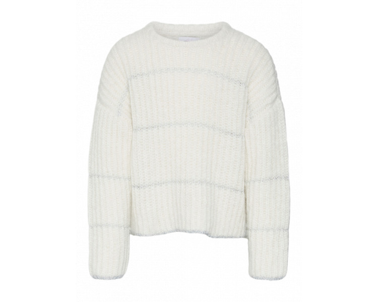 VERO MODA GIRL : Super zachte pull met zilvere streep