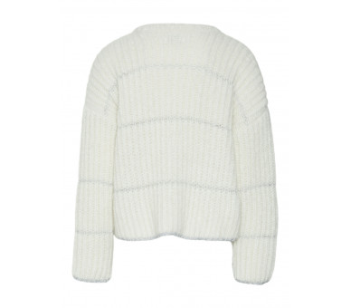 VERO MODA GIRL : Super zachte pull met zilvere streep