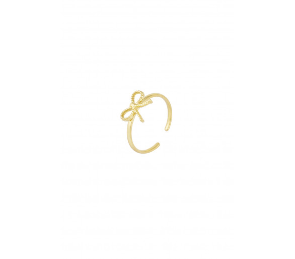 Simpele maar trendy ring met strik - goud kleur