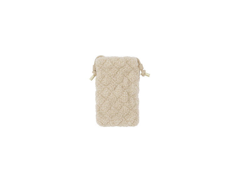 On-the-go teddy telefoontas - beige