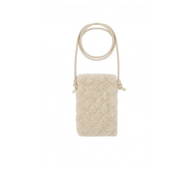 On-the-go teddy telefoontas - beige