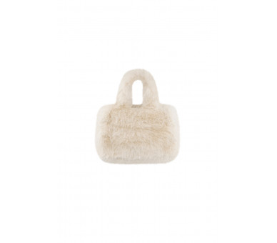 Cozy nep bont wander tas - beige