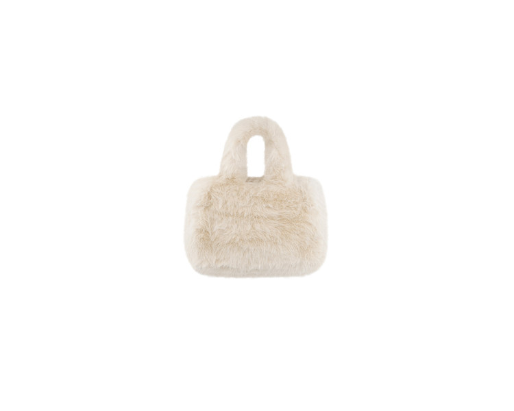 Cozy nep bont wander tas - beige