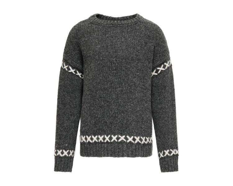 KIDS ONLY : Gebreide pullover kruisjes op de mw