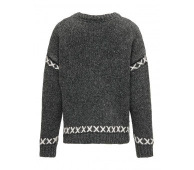 KIDS ONLY : Gebreide pullover kruisjes op de mw