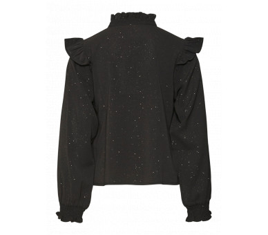 VERO MODA GIRL : Zwart bloesje met glitter