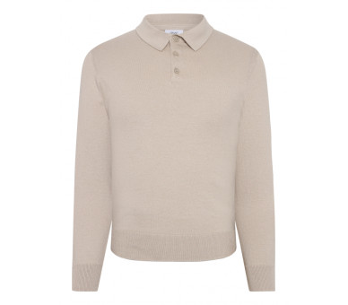 GRUNT : Gebreide dunne polo trui.